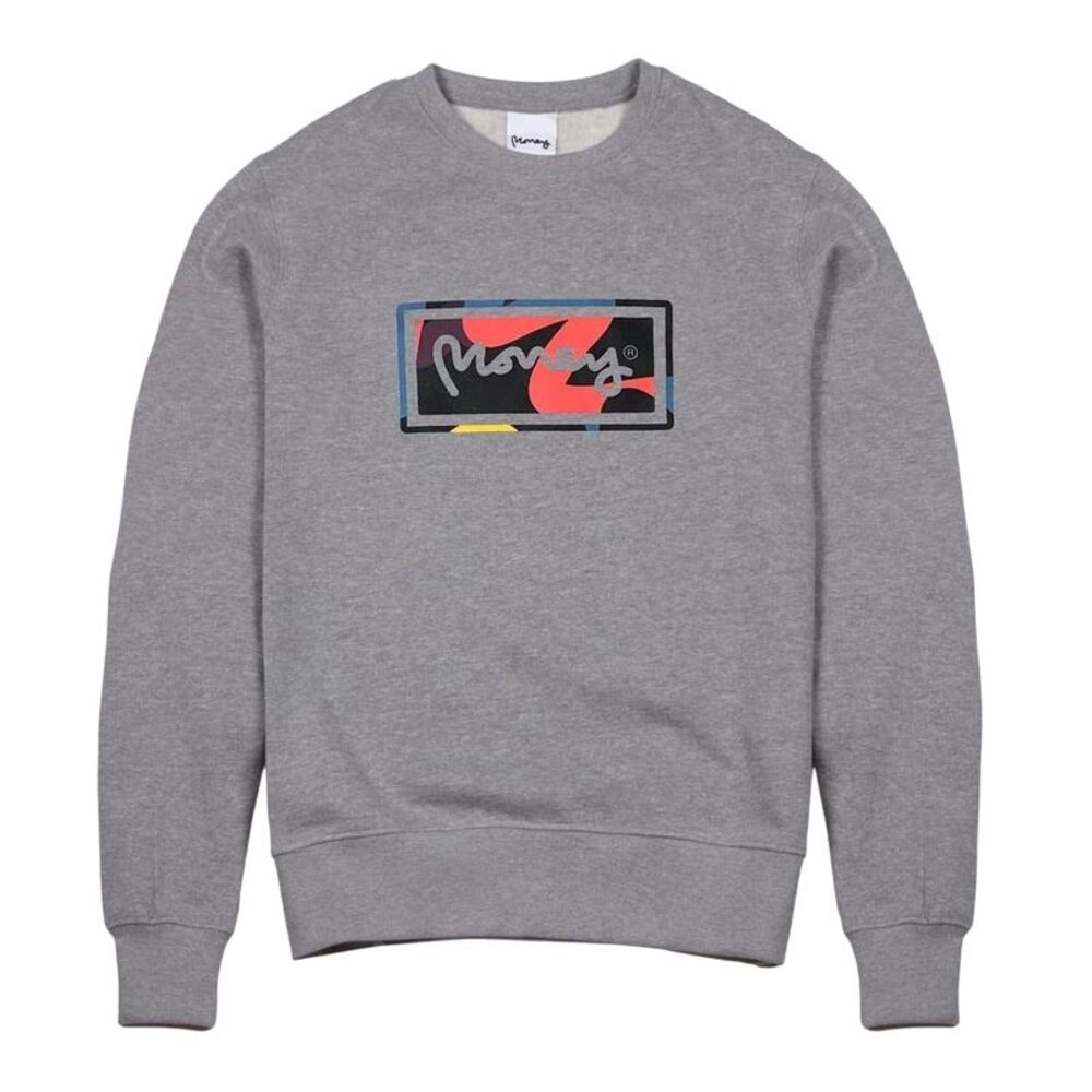 Money Unisex Adult Vice Embroidered Logo Sweatshirt / Grey Melange